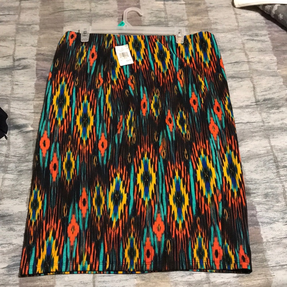 Multicolored BodyCon Midi Skirt